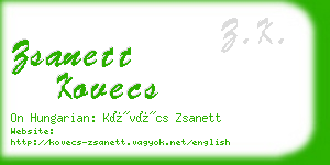 zsanett kovecs business card